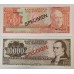 PARAGUAY 1979 . ONE HUNDRED 100 - TEN THOUSAND 10,000 GUARANIES BANKNOTES . SPECIMEN PARAGUAY 1979 . ONE HUNDRED 100 - TEN THOUSAND 10,000 GUARANIES BANKNOTES . SPECIMEN